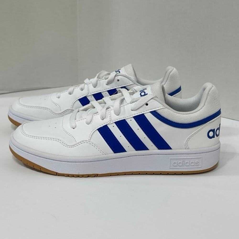 Adidas Men Basketball Hoops Shoe Sneaker 3.0 Cloud White Blue Sz 9 Classic New